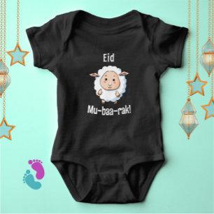 Body Mignonne "Aïd Moubarak" Mouton Drôle Bébé Bodysuit