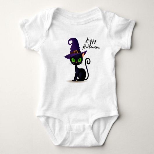 Body Mignonne Black Cat Baby Bodysuit (Devant)