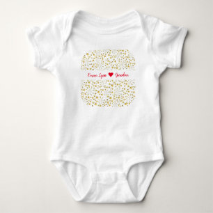 Body Mignonne Elegant Gold Stars Nom Aime Grand-mère