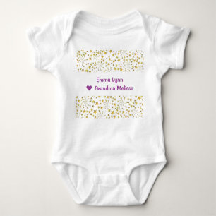 Body Mignonne Elegant Gold Stars Nom Love Grand-mère