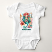 Body mignonne filles mermaid ajouter nom (Devant)