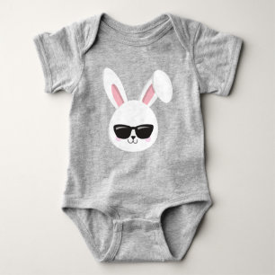 Body Mignonne Lapin, Lapin Blanc, Lapin Avec Lunettes D