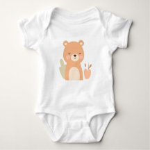 Mignonne ours Bébé Jersey Bodysuit Animal Design
