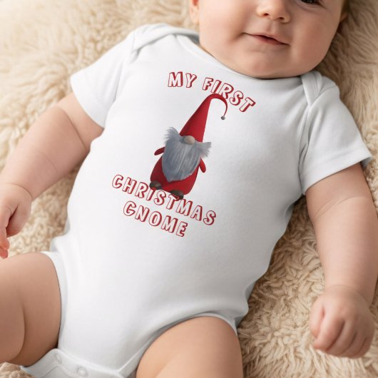 Body Mignonne Premier Noël Gnome Vacances Bébé Bodysuit