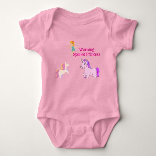 Body Mignonne "Princesse Spoiled" Bébé fille Bodysuit - (Devant)