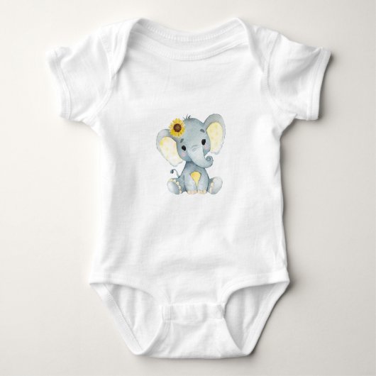 Body Mignonne tenue pour bébé éléphant fille (Devant)