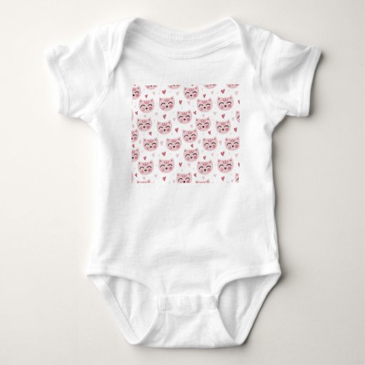 Body Mignons chatons roses et motif de coeurs pour enfa (Devant)
