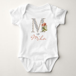 Body Mila Nom Reveal Floral Lettre M Girl Whimsical
