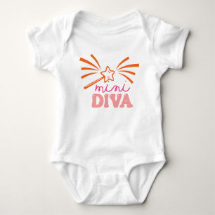 Body Mini Diva Cute Baby Girl Typographie