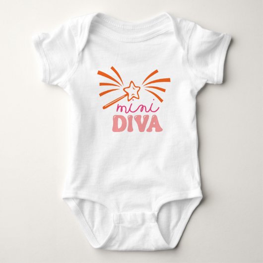 Body Mini Diva Cute Baby Girl Typographie (Devant)