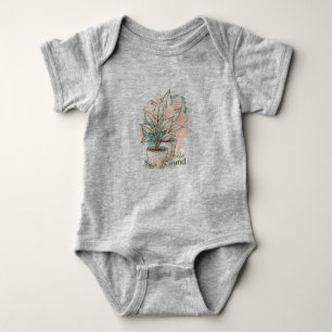 Body Minimaliste Boho Plante Aquarelle Graphique - Choi