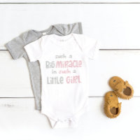 "Miracle Baby" Petite Fille Combinaison Rose