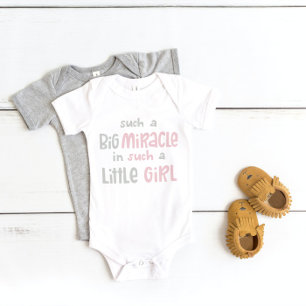Body "Miracle Baby" Petite Fille Combinaison Rose