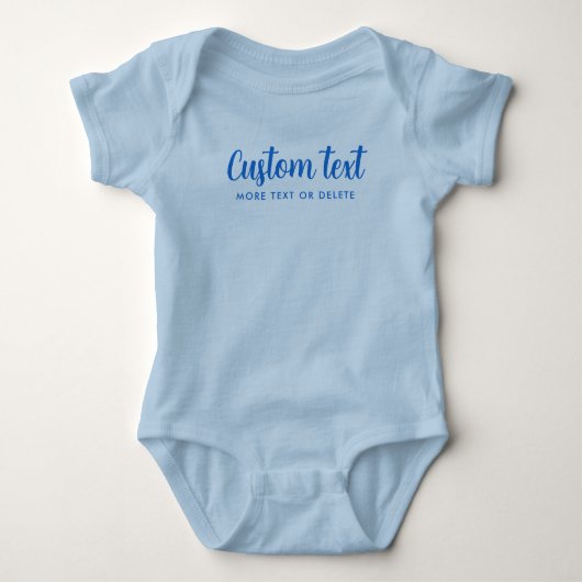 Body Modèle de nom de texte manuscrit One-Pieces Bleu G (Devant)