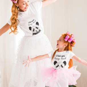 Body Moderne Je T'Aime Beary Beaucoup Panda Noir Et Bla