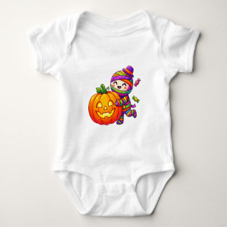 Body Momie de Halloween Kawaii qui étreint une citrouil