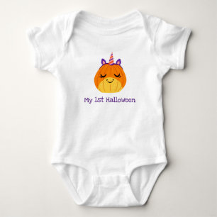 Body Mon 1er Citrouille d'Halloween Unicorn