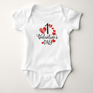 Body Mon 1er maillot de bébé de la Saint Valentin