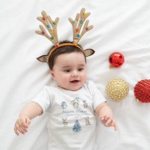 Body Mon 1er Noël Coutume Bébé Fille Forêt