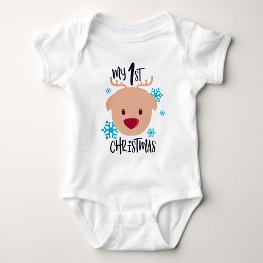 Body Mon 1er Noël mignon renne (Devant)
