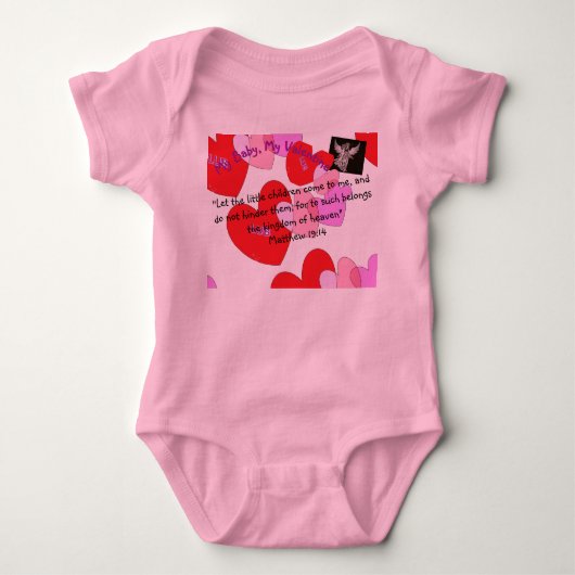 Body Mon bébé, ma Saint Valentin, chemise bébé (Devant)