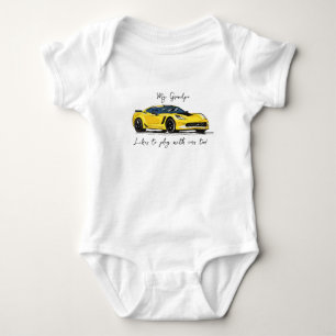 Body Mon grand-père aime jouer avec Corvettes C7 Jaune