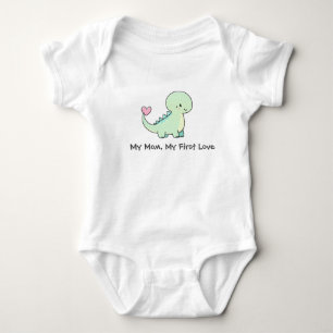 Body Mon Mom, Mon Premier Amour bodysuit à dino mignon