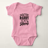 Mon Papa Est Mon Héros Baby Bodysuit