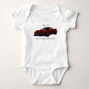 Body Mon père aime jouer avec Corvettes C8 Red
