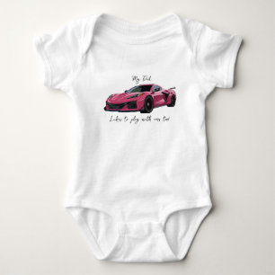 Body Mon père aime jouer avec Corvettes C8 Rose