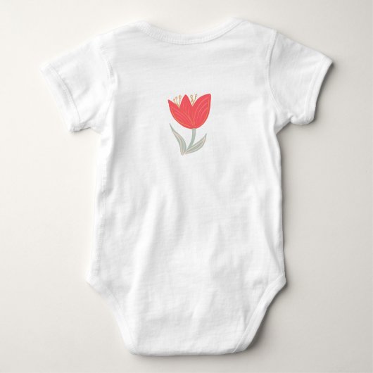 Body Mon petit tulipe de fleurs (Dos)