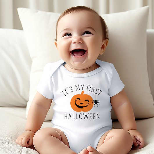 Body Mon Premier Garçon Bébé Citrouille Araignée Hallow
