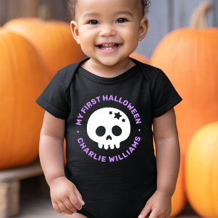 Body Mon premier Halloween crâne mignon avec des étoile