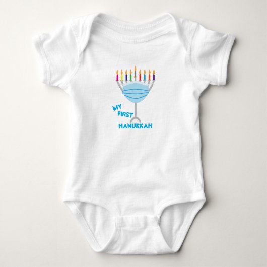 Body Mon premier Hanoukka - Menorah avec masque facial (Devant)