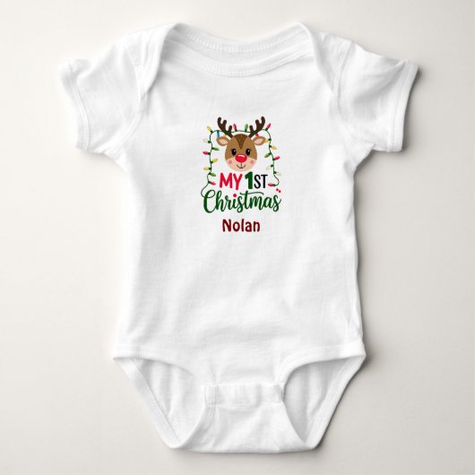 Body Mon premier maillot de bébé de Noël (Devant)