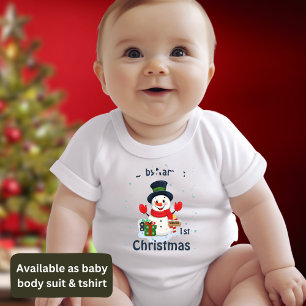 Body Mon premier Noël avec le nom mignon casquette snow