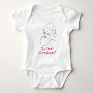 Body Mon premier Noël, Chemise en Plan Père Noël pour b