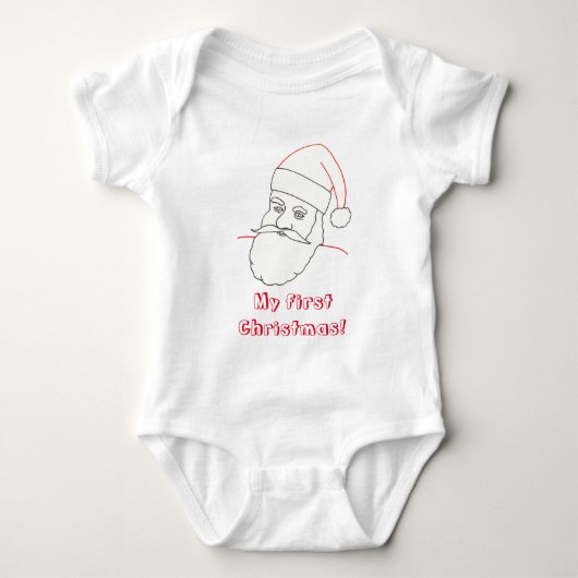 Body Mon premier Noël, Chemise en Plan Père Noël pour b (Devant)