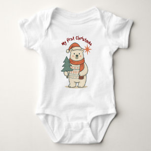 Body Mon Premier Noël Ours Polaire Mignon Scandinave