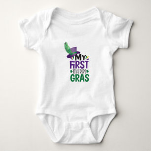 Body Mon premier t-shirt Mardi Gras pour bébé