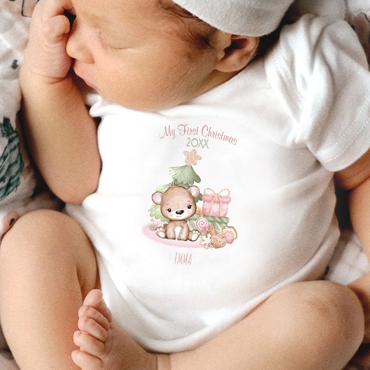Body Mon premier vêtement de bébé de Noël | Texte perso