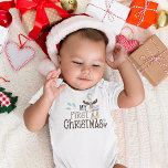 Body Mon tout premier script de réinder de Noël<br><div class="desc">Mon premier petit script de rennes de Noël. Célébrez les premiers noël de votre bébé avec ce design amusant.</div>