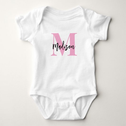 Body Monogramme avec nom de script (Devant)