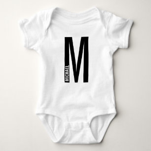 Body Monogramme et nom personnalisés modernes