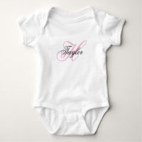 Monogramme fantaisie noir et rose