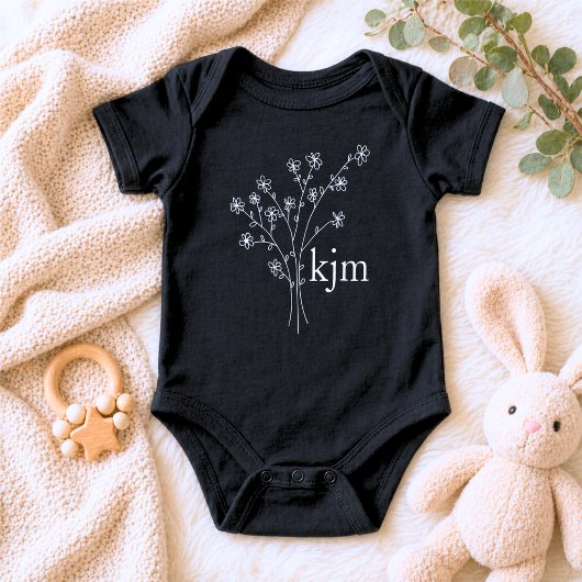 Body Monogramme Floral Minimaliste