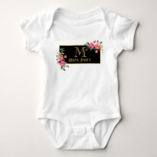 Body monogrammed femme nom personnalisé bébé fille