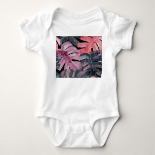 Body Monstère monochrome : Aquarelle Motif tropical.