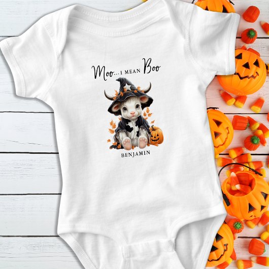 Body Moo I Signifie Boo Cute Halloween vache personnali
