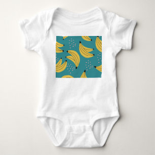 Body motif banane vintage, arrière - plan bleu.